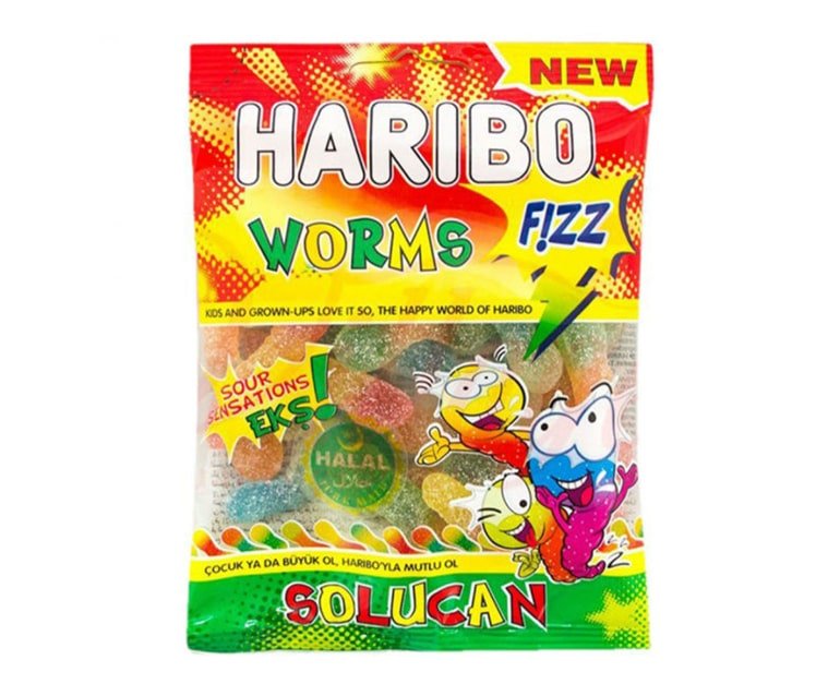 Haribo Fizzy Worms (80G) - Aytac Foods