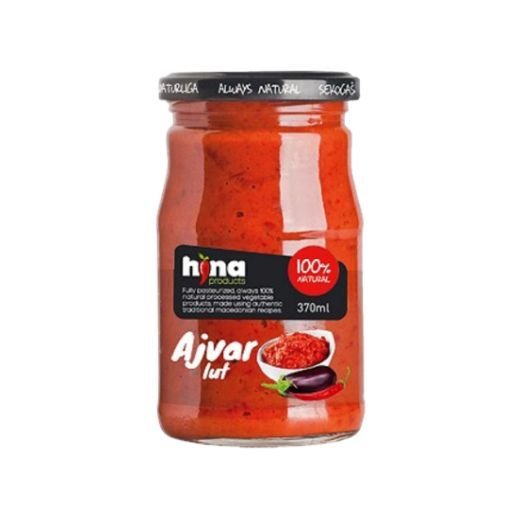 Hina Ajvar Hot (Ajvar Lut) (370ML) - Aytac Foods