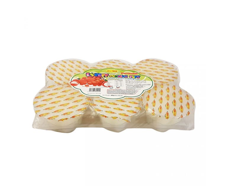 Jellyman Lychee Flovour Pudding Cup (80 gr X 6 pcs) - Aytac Foods