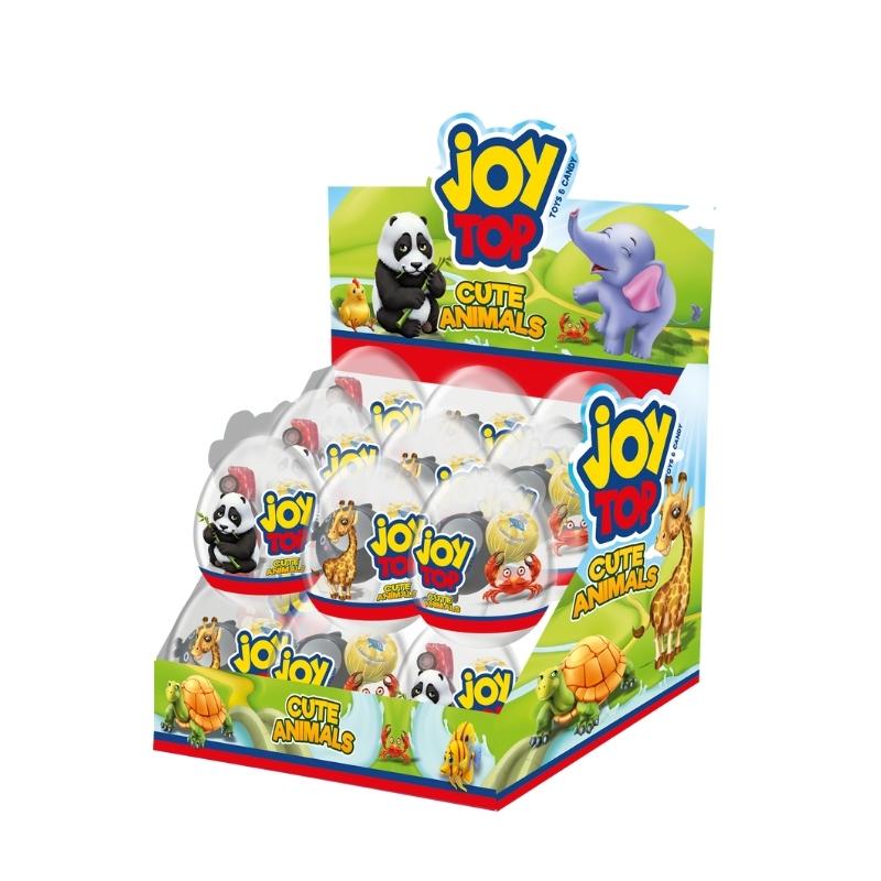 Joytop Cute Animals Crystal Egg Lollipop With Surprise Toy (11 G) - Aytac Foods