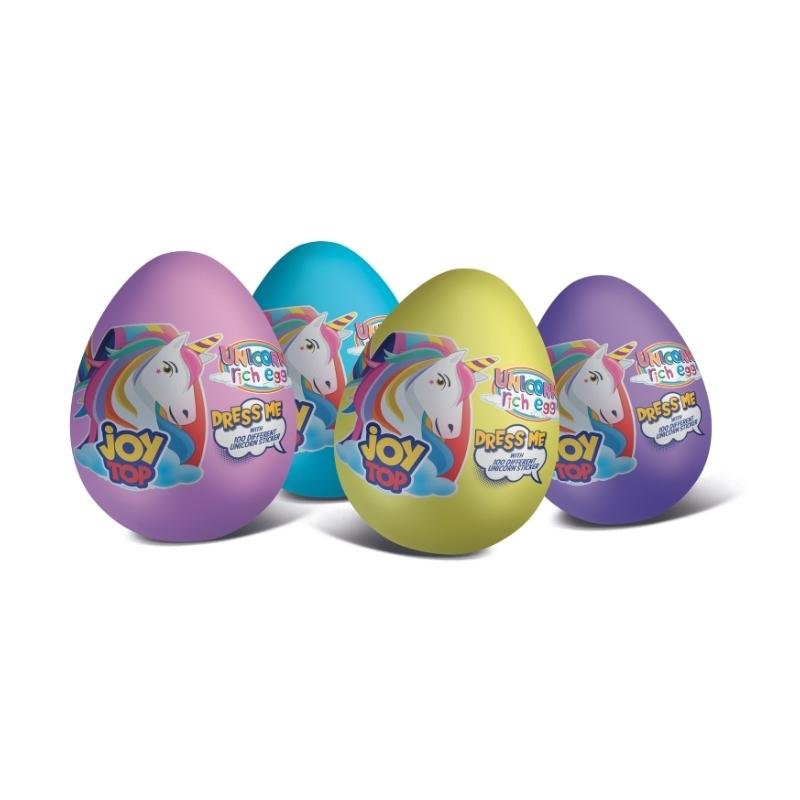 Joytop Rich Egg Unicorn Lollipop With Surprise Toy (11 G) - Aytac Foods
