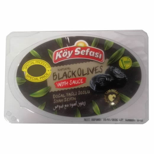 Koy Sefasi Black Olives With Sauce (100G) - Aytac Foods