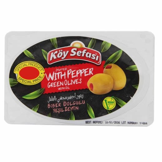 Koy Sefasi Green Olives Pepper (100G) - Aytac Foods