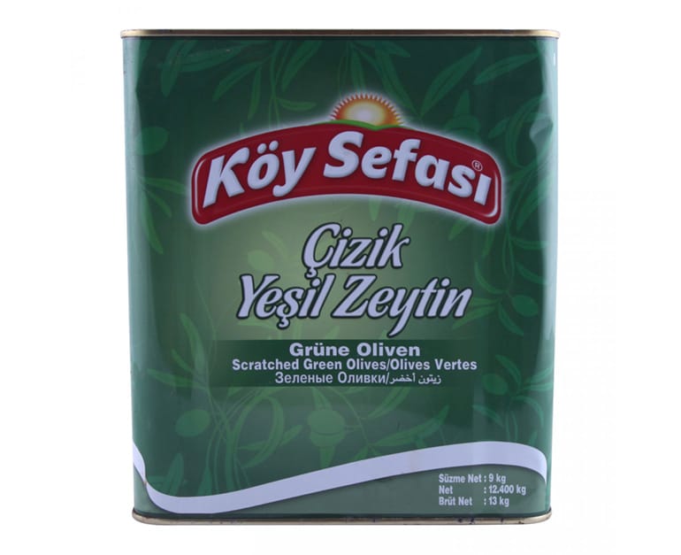 Koy Sefasi Yesil Kirma Zeytin 9Kg - Aytac Foods