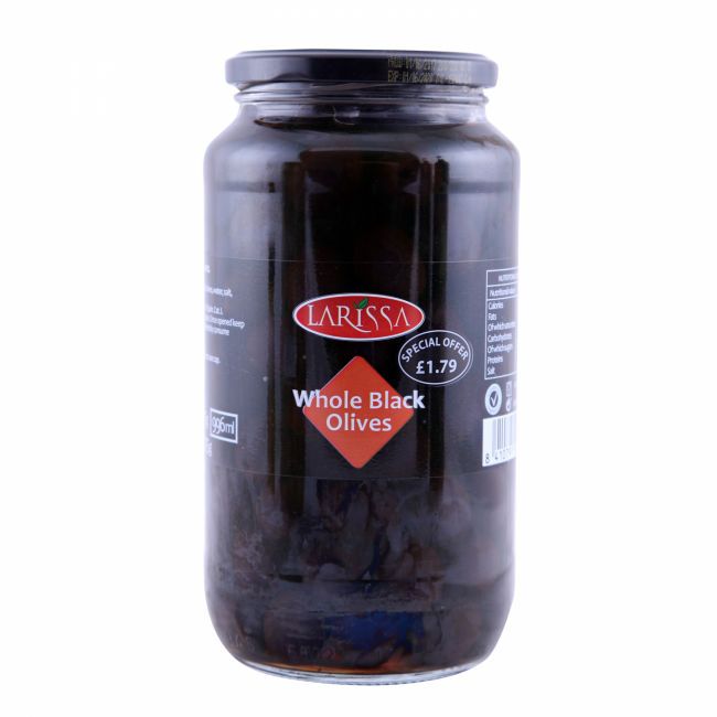 Larissa Black Whole Olives (935G) - Aytac Foods