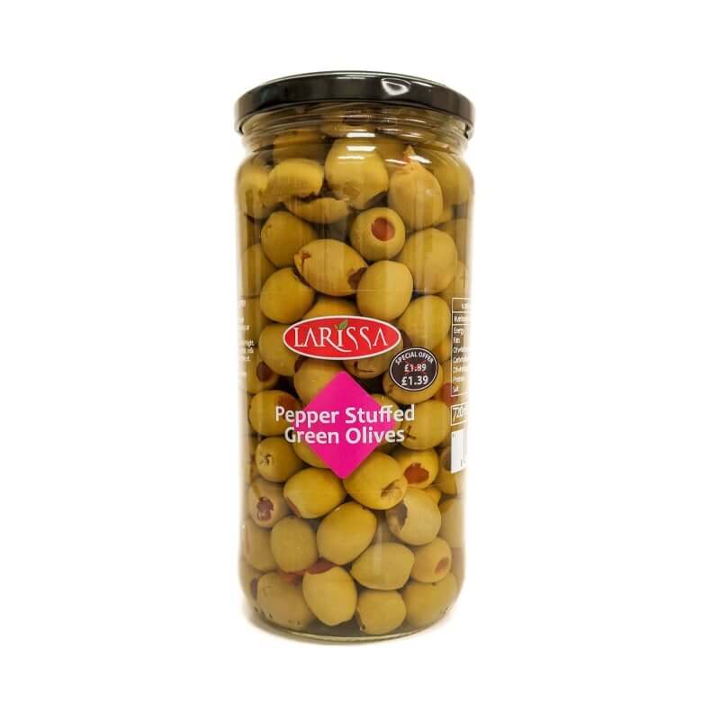 Larissa Pepper Stuffed Olives (720G) - Aytac Foods