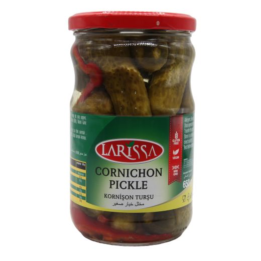 Larissa Pickles Gherkins / Kornison No:2 (660CC) - Aytac Foods