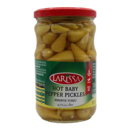 Larissa Pickles Hot Baby Pepper / Biberiye (660CC) - Aytac Foods