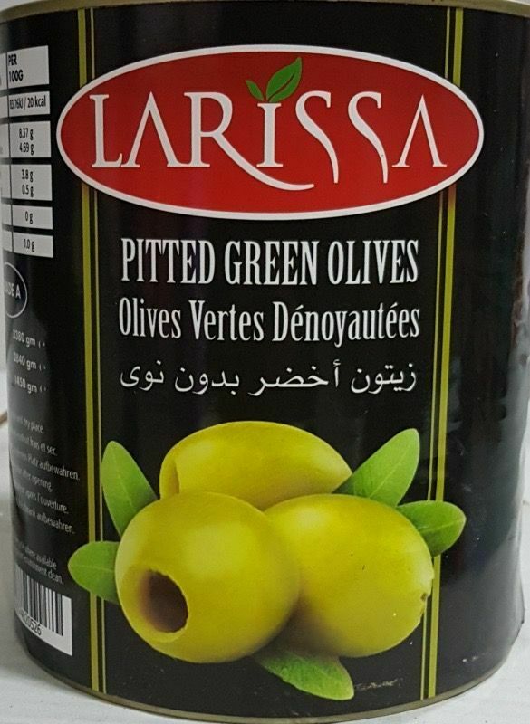 Larissa Pitted Green Olives (2840G) - Aytac Foods