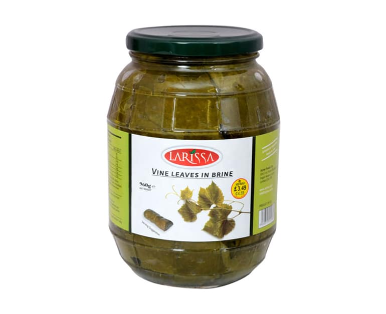 Larissa Vine Leaves In Brine (960G) - Aytac Foods