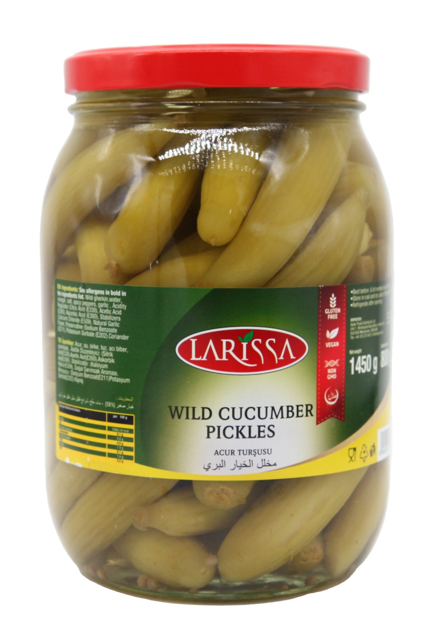 Larissa Wild Gherkin Pickled (1500CC) - Aytac Foods