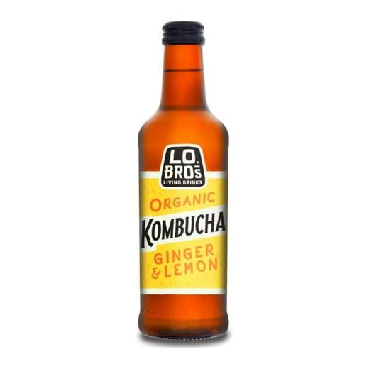 Lo Bros Organic Kombucha - Ginger & Lemon - 330Ml - Aytac Foods