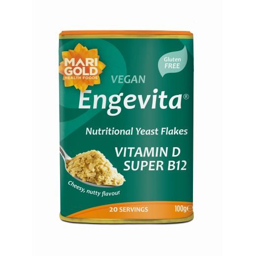 Marigold Super Engevita Vit D B12 Yeast Flakes - 100Gr - Aytac Foods