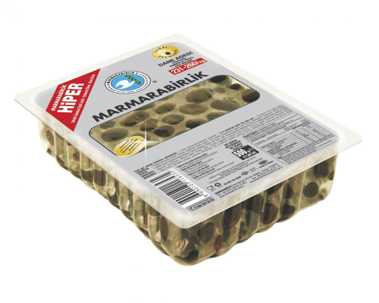 Marmara Birlik Gemlik Hiper Black Olives L Silver (800G) - Aytac Foods
