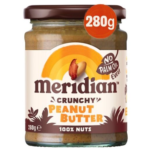 Meridian Peanut Butter Crunchy 100% Nuts - 280Gr - Aytac Foods