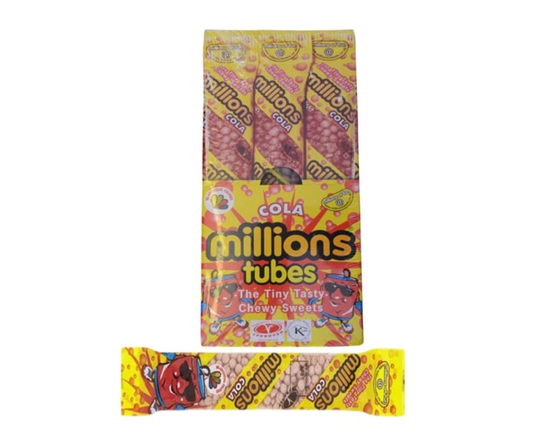 Millions Tube Cola (65 gr X 12 pcs) - Aytac Foods