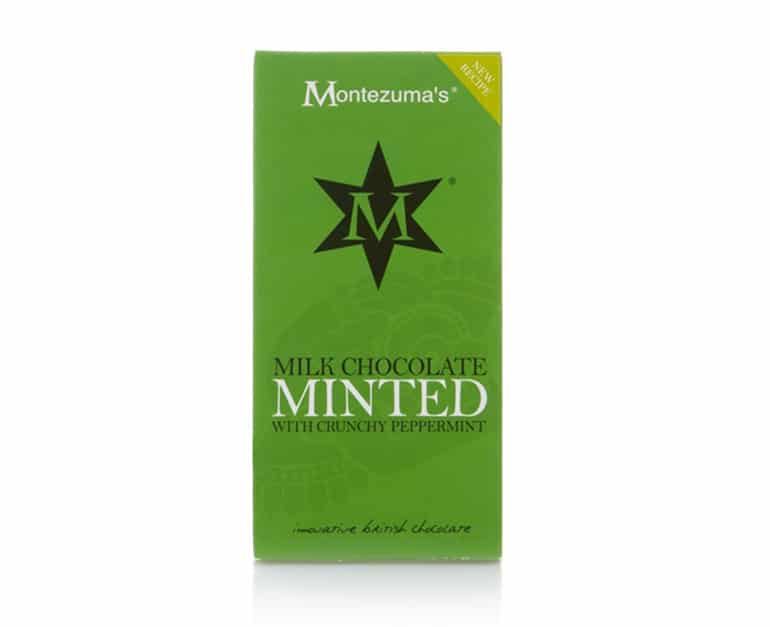Montezumas Minted (Milk Chocolate With Crunchy Peppermint) (100G) - Aytac Foods