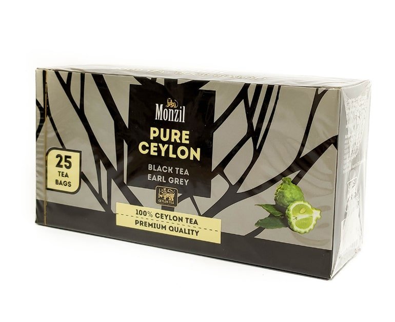 Monzil Pure Ceylon Black Tea&Earl Grey Teabag 50Gx25Bags - Aytac Foods