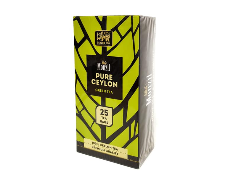 Monzil Pure Ceylon Green Teabag 50Gx25Bags - Aytac Foods