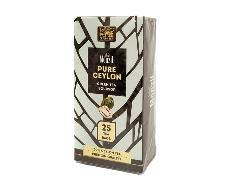 Monzil Pure Ceylon Green Tea&Soursop Teabag 50Gx25Bags - Aytac Foods