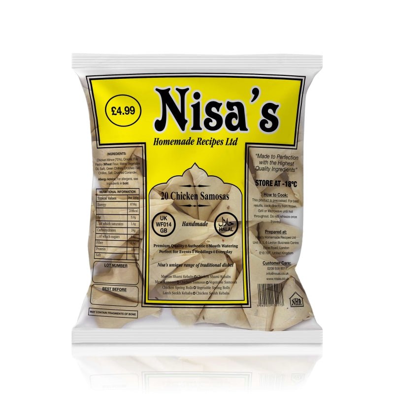 Nisa's Chicken Samosa (18pcs) - Aytac Foods