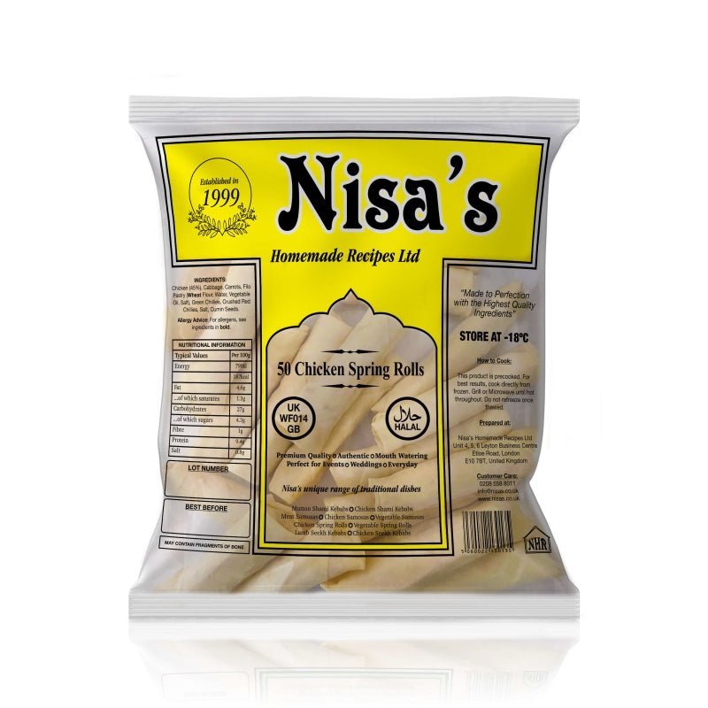 Nisa's Chicken Spring Roll (40pcs) - Aytac Foods