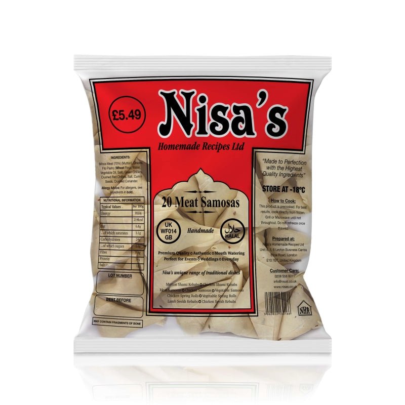 Nisa's Meat Samosa (18pcs) - Aytac Foods