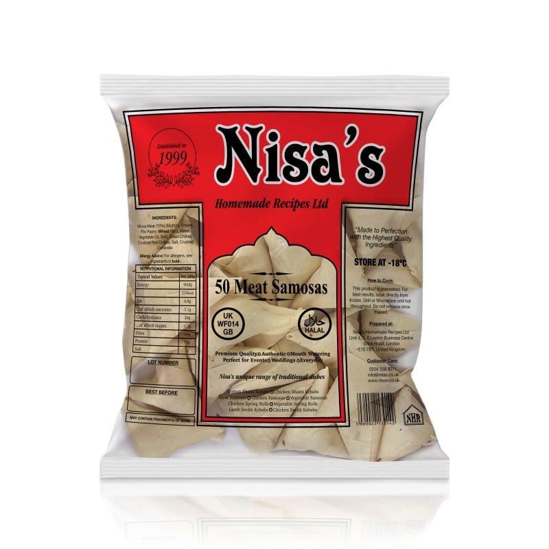 Nisa's Meat Samosa (40 pcs) - Aytac Foods