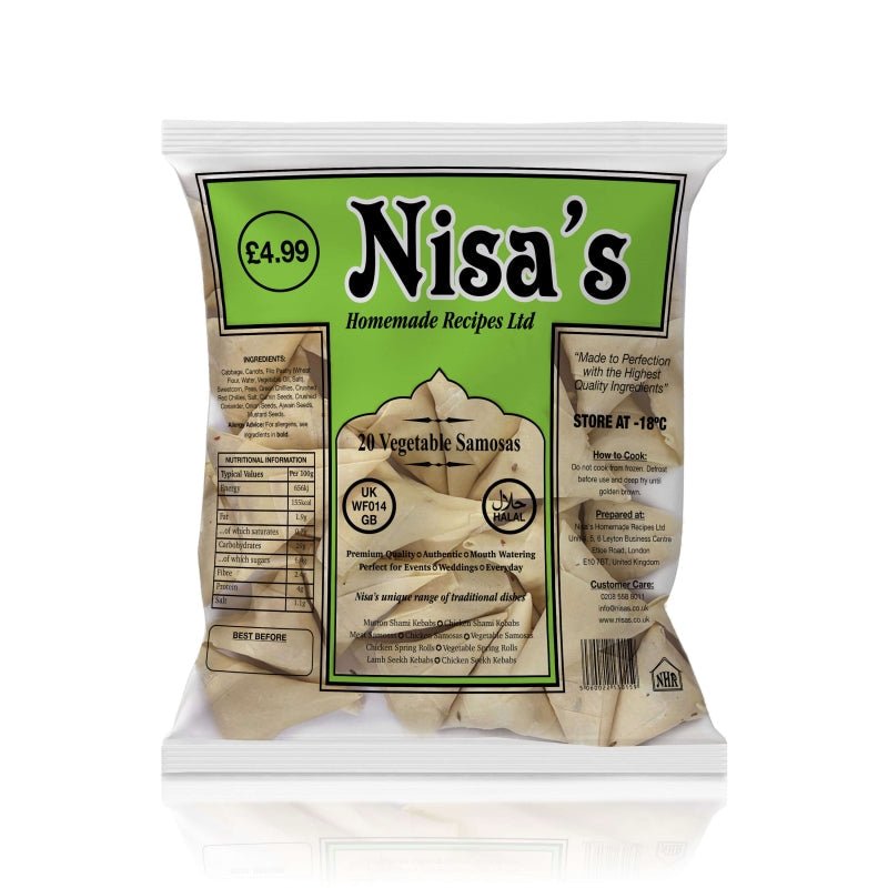 Nisa's Veg Samosa (18pcs) - Aytac Foods