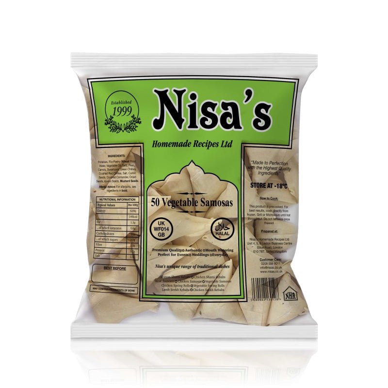 Nisa's Veg Samosa (50pcs) - Aytac Foods