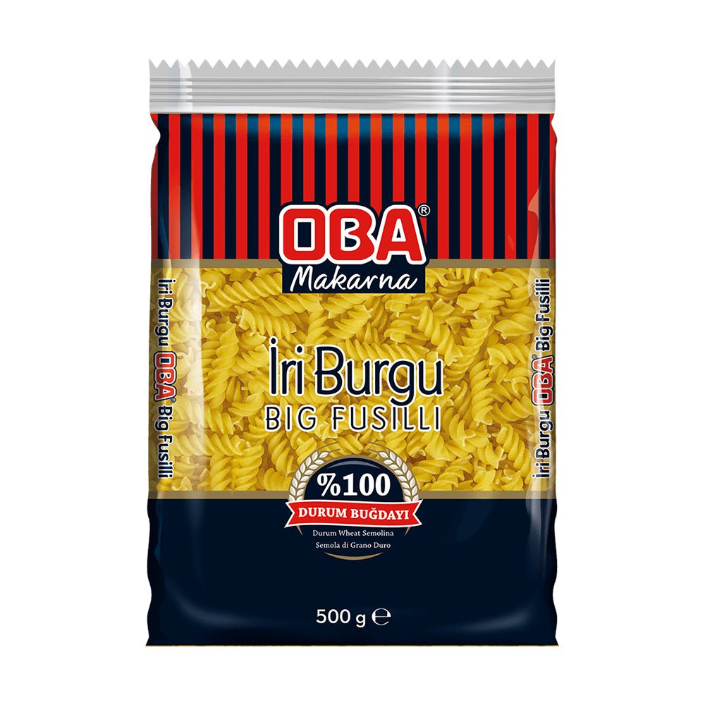 Oba Iri Burgu Pasta Rotini Fusilli (500G) - Aytac Foods