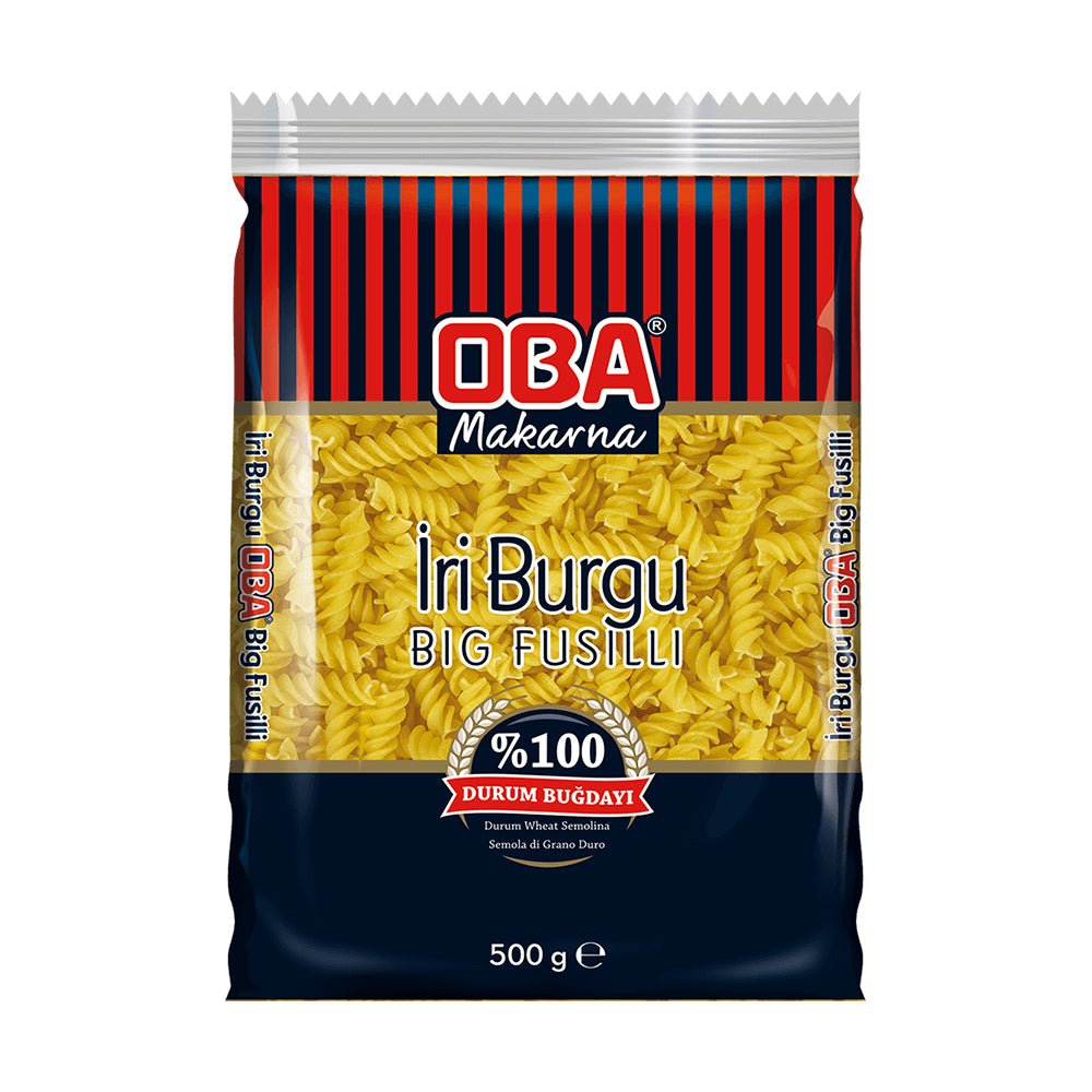 Oba Iri Burgu Pasta Rotini Fusilli (500G) - Aytac Foods