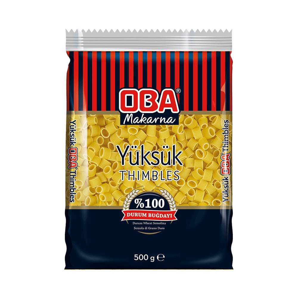 Oba Yuksuk Pasta Thimbles (500G) - Aytac Foods