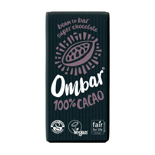 Ombar 100% Cacao Chocolate Bar - 35Gr - Aytac Foods
