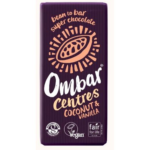 Ombar Coconut & Vanilla Centres Chocolate Bar - 70Gr - Aytac Foods