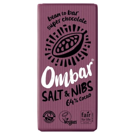 Ombar Salt & Nibs Chocolate Bar - 70Gr - Aytac Foods