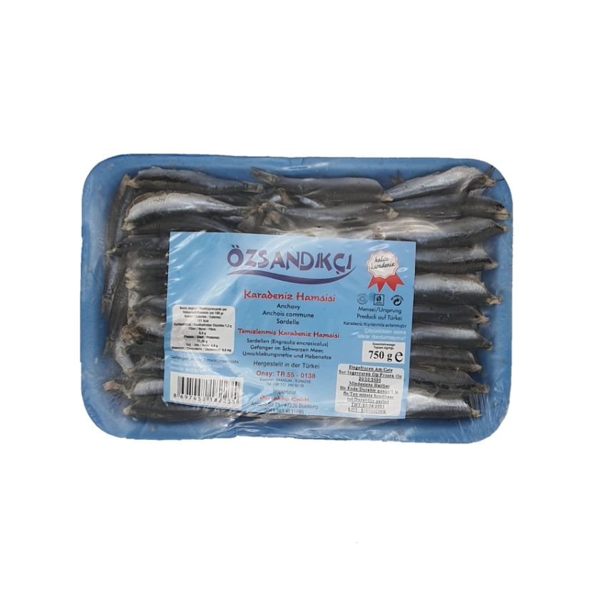 Ozsandikci Temizlenmis Temel Reis Hamsi - Cleaned Anchovy (750G) - Aytac Foods