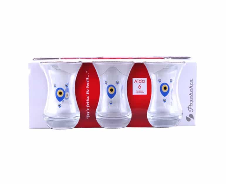 Pasabahce Aida Nazarli Tea Glass (6 pcs) - Aytac Foods