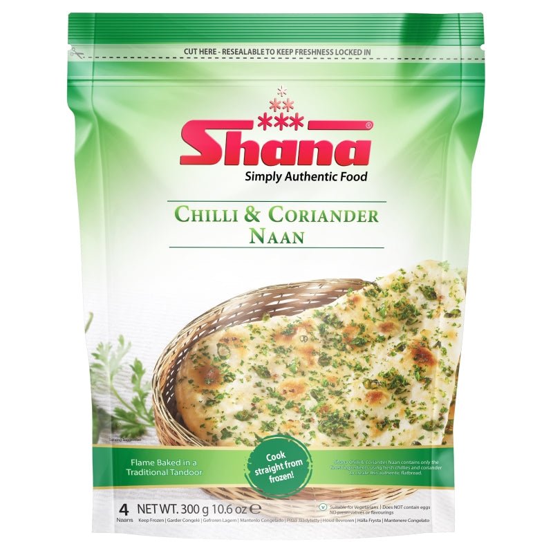 Shana Tandoori Naan Chilli & Coriander (300G) - Aytac Foods