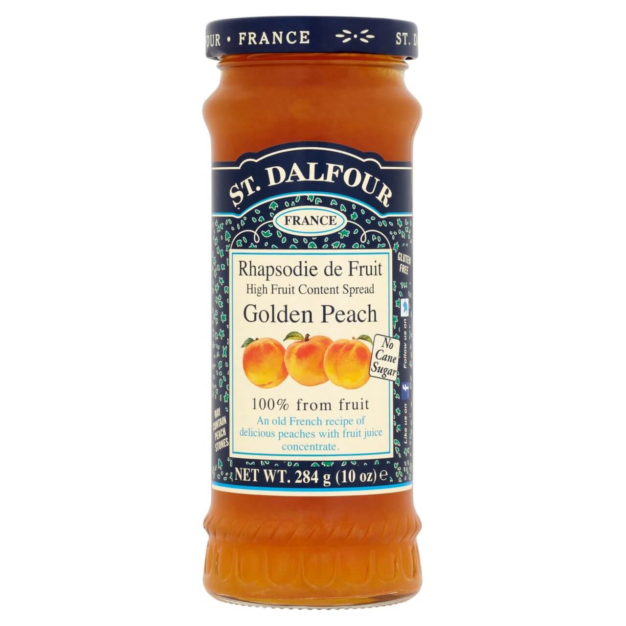 St. Dalfour Natural Peach Spread Jam (284G) - Aytac Foods