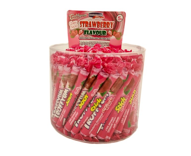 Troffyum Soft Candy Stick Strawberry (800G) - Aytac Foods