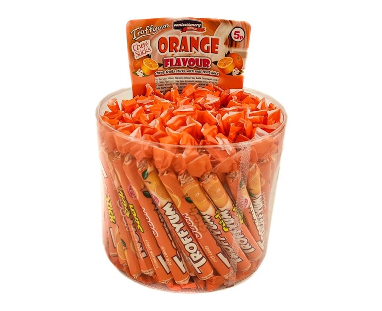 Troffyumm Soft Candy Stick Orange (800G) - Aytac Foods