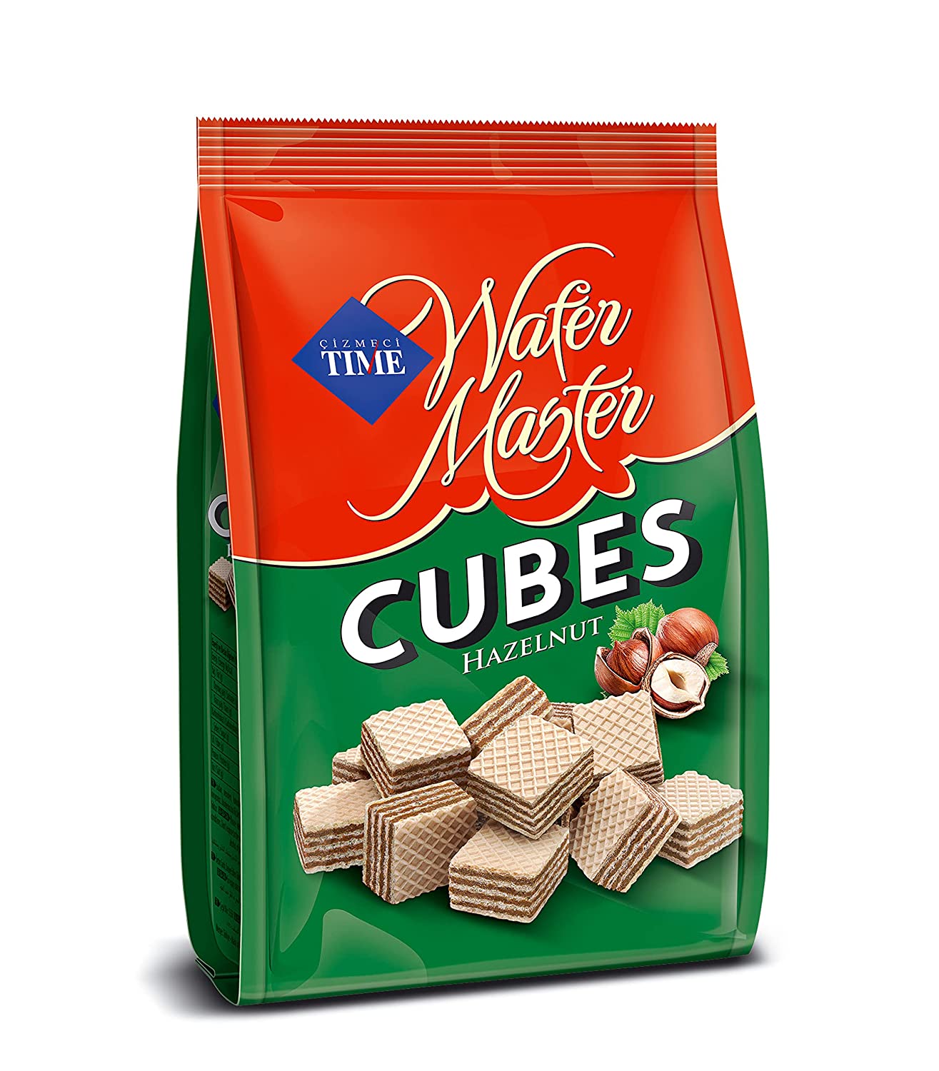 Wafer Master Cubes Hazelnut Pouch Pack (100G)) - Aytac Foods