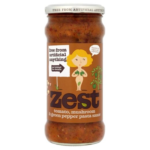 Zest Pasta Sauce With Green Peppers And Mushrooms - 340Gr - Aytac Foods