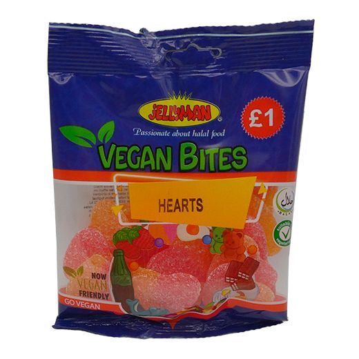 Jellyman Vegan Fizzy Hearts (120GR)