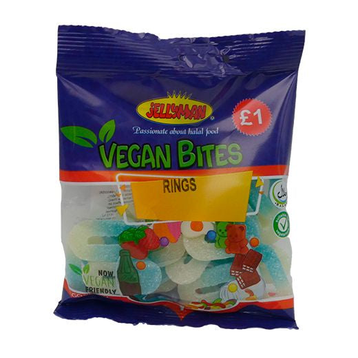 Jellyman Vegan Fizzy Rings (120GR)