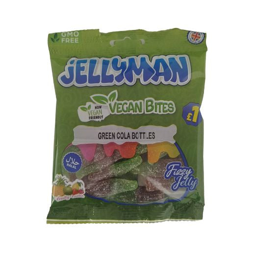 Jellyman Vegan Green Cola Bottles (120g) product image