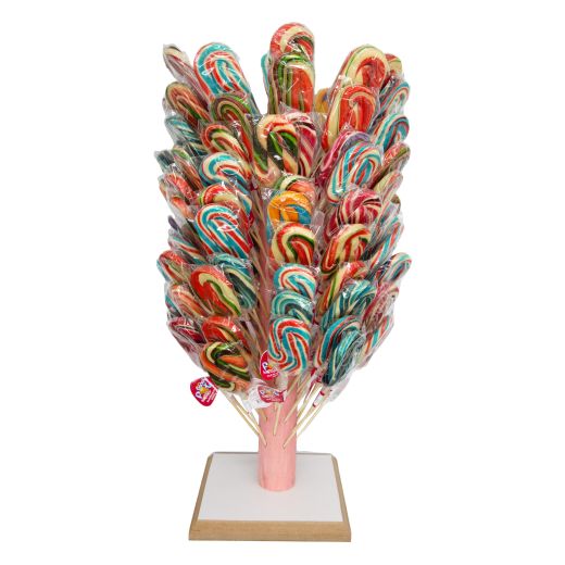 Jellyman Candy Fox Lollipop With Wooden Stand - Ice Cream (30GR X 150PCS)