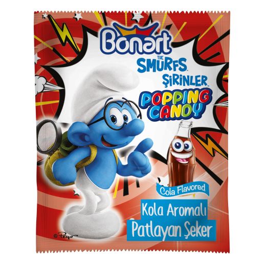 Bonart Smurfs  Popping Candy Cola Flavored (4Gx40)