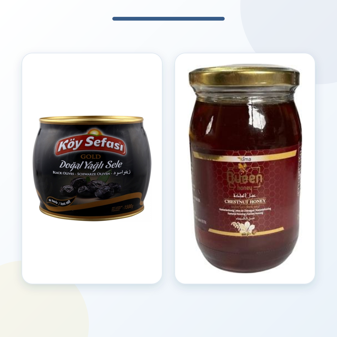 Sweet & Savory Heritage Bundle – Turkish Olives and Natural Honey product bundle